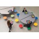 Round Mobile Folding Table with 8 Seats